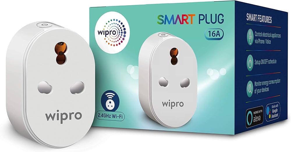 Wipro 12A Wi-Fi Smart Plug with Energy Monitoring (2026 Matter Edition)
